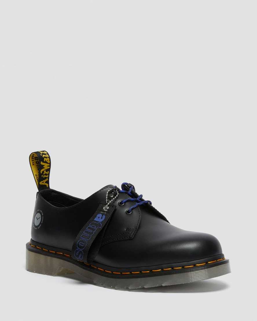 Dr. Martens 1461 Atmos Nahka Miesten Juhlakengät - Mustat Kengät [396-XRABMQ]